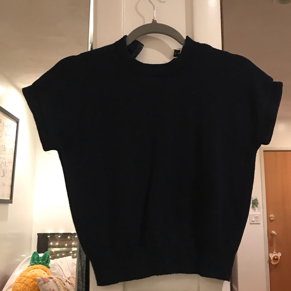 VINTAGE! St Johns Blue Cropped Sweater.